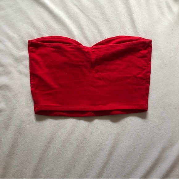 Red sweetheart tubetop from Garage - Picture 2 of 2